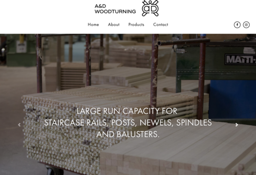 A&D Woodturning Website