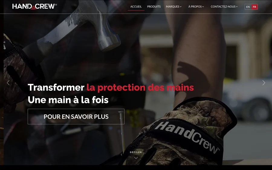 Site web HandCrew Gear