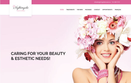 beauty website by Perpetual Solution