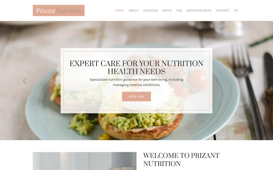 Prizant Nutrition website