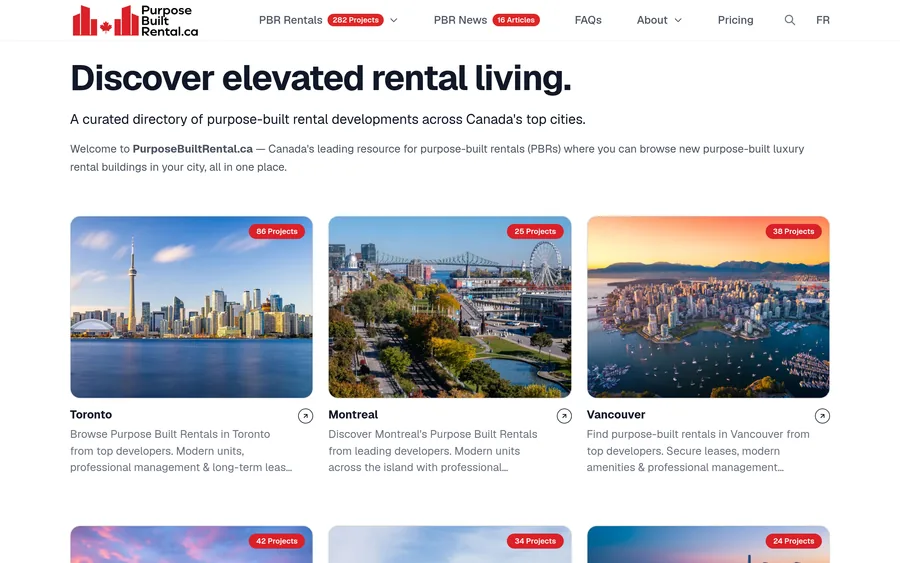Purpose Built Rental website